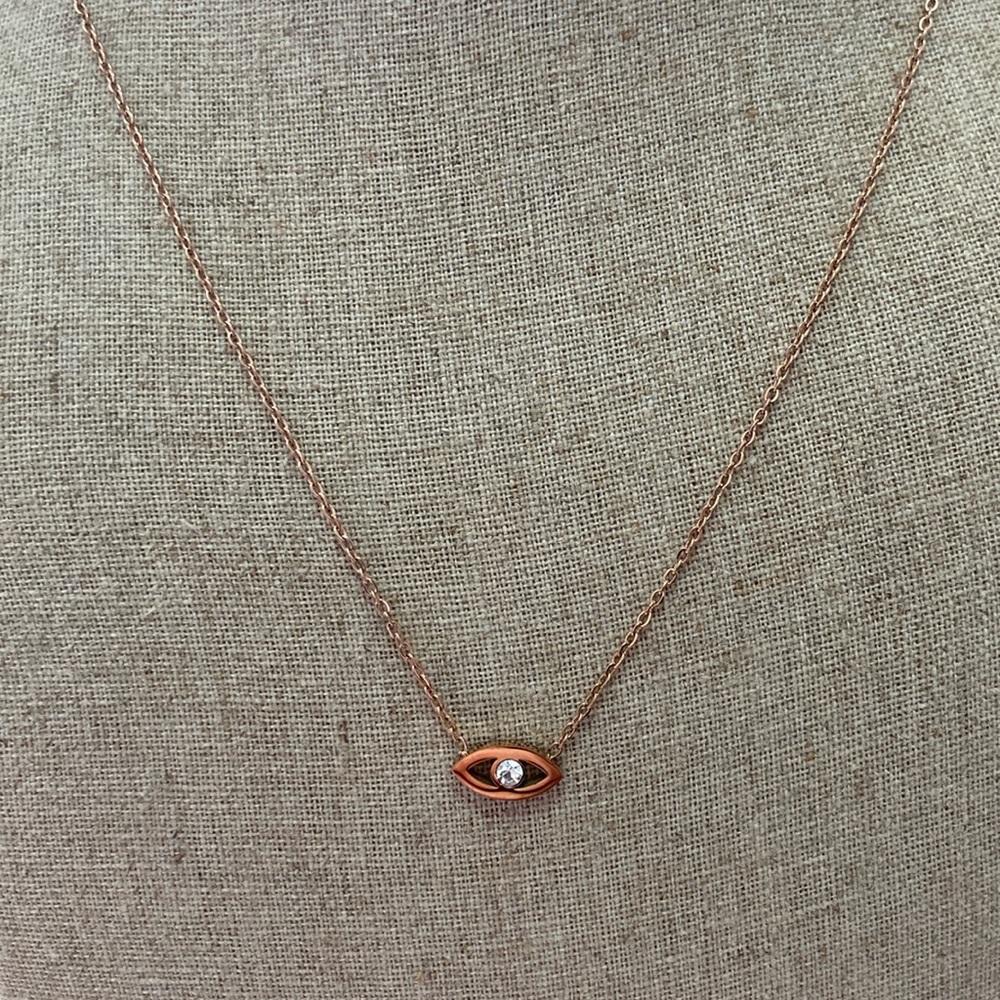 Stainless Steel Evil Eye Necklace.